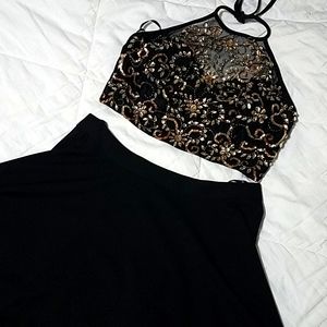 Two Piece Short Formal Dress